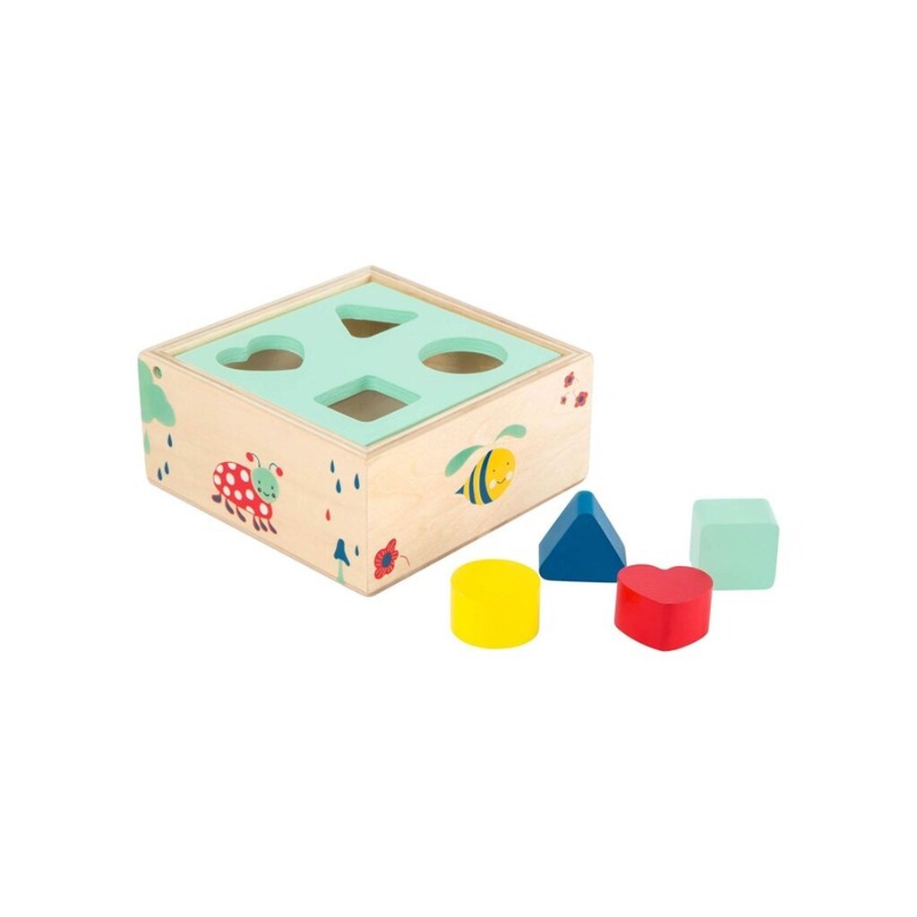 Small Foot - Wooden Shape Sorter with Blocks Natur