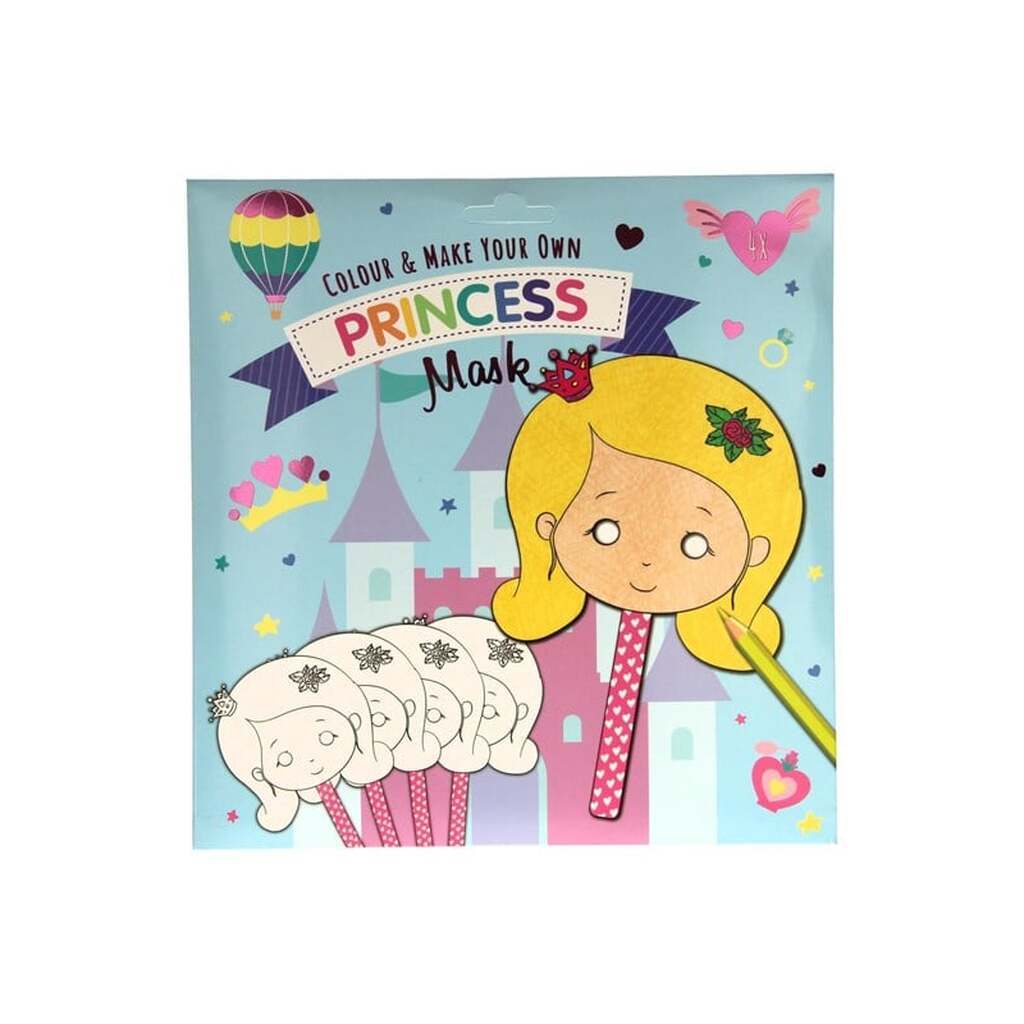 Wins Holland - Color and Make Your Own Masks - Princess 4pcs.
