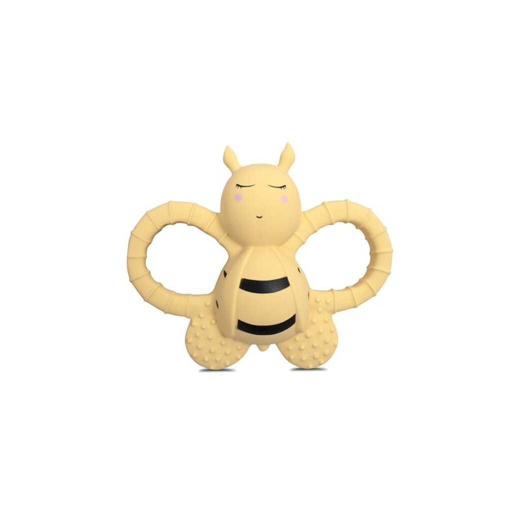 Filibabba Teether - Bella the bee rubber - pale banana