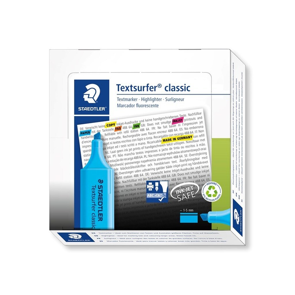 Staedtler TEXTSURFER CLASSIC, 10 STK,   BLÅ