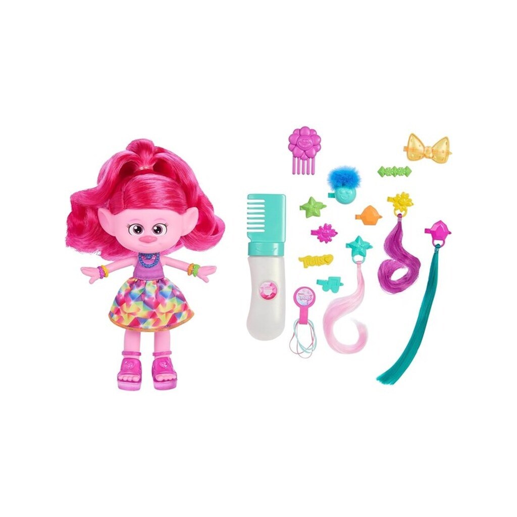 Mattel Dreamworks Trolls Band Together Hair-Tastic Queen Poppy Fashion Doll