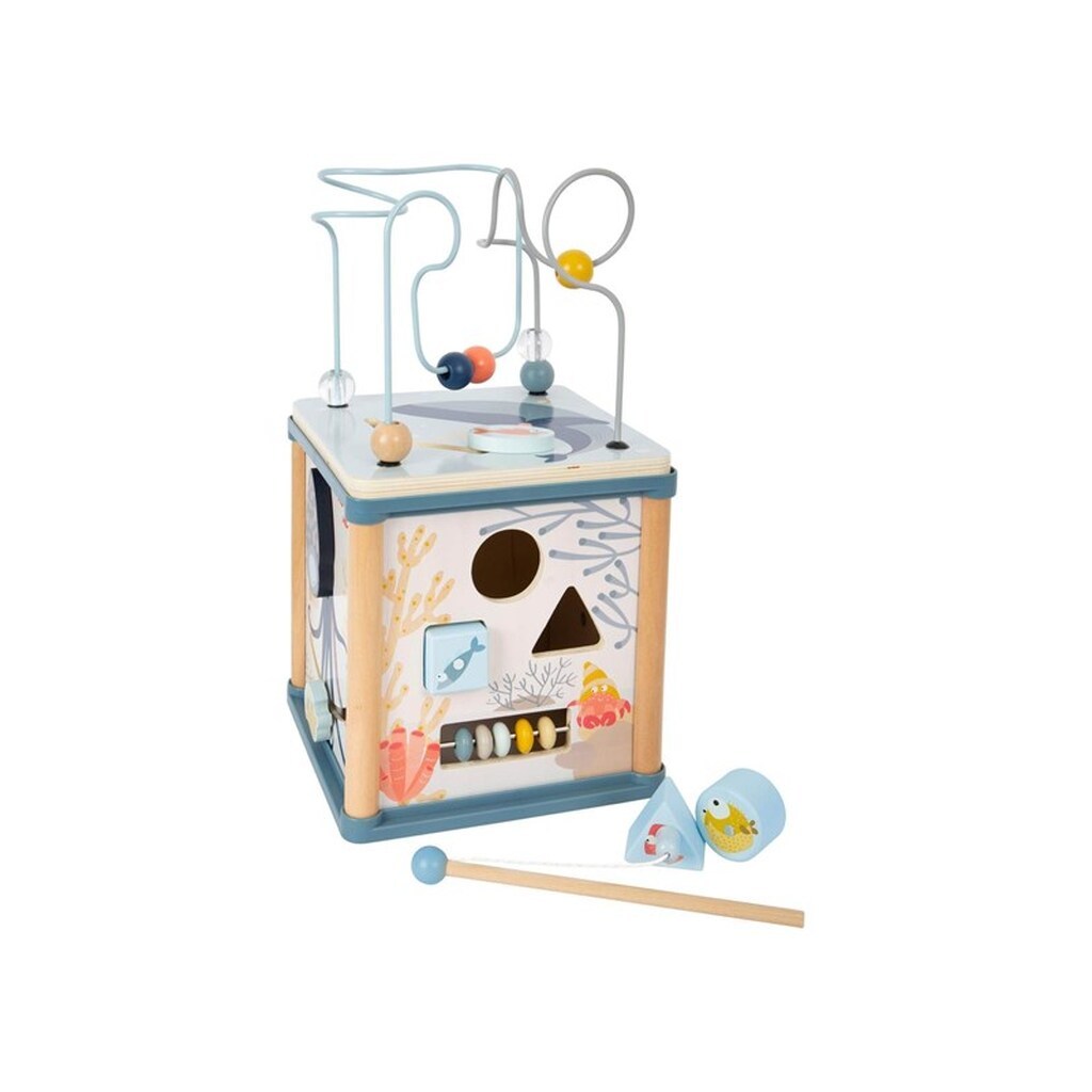 Small Foot - Wooden Activity Cube and Motor Spiral