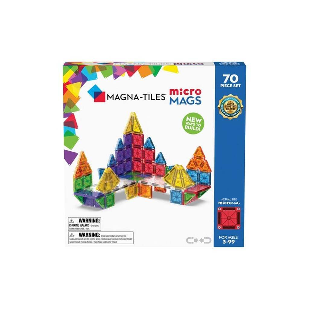 Magna-Tiles MicroMAGS 70 dele Deluxe magnetisk byggesæt