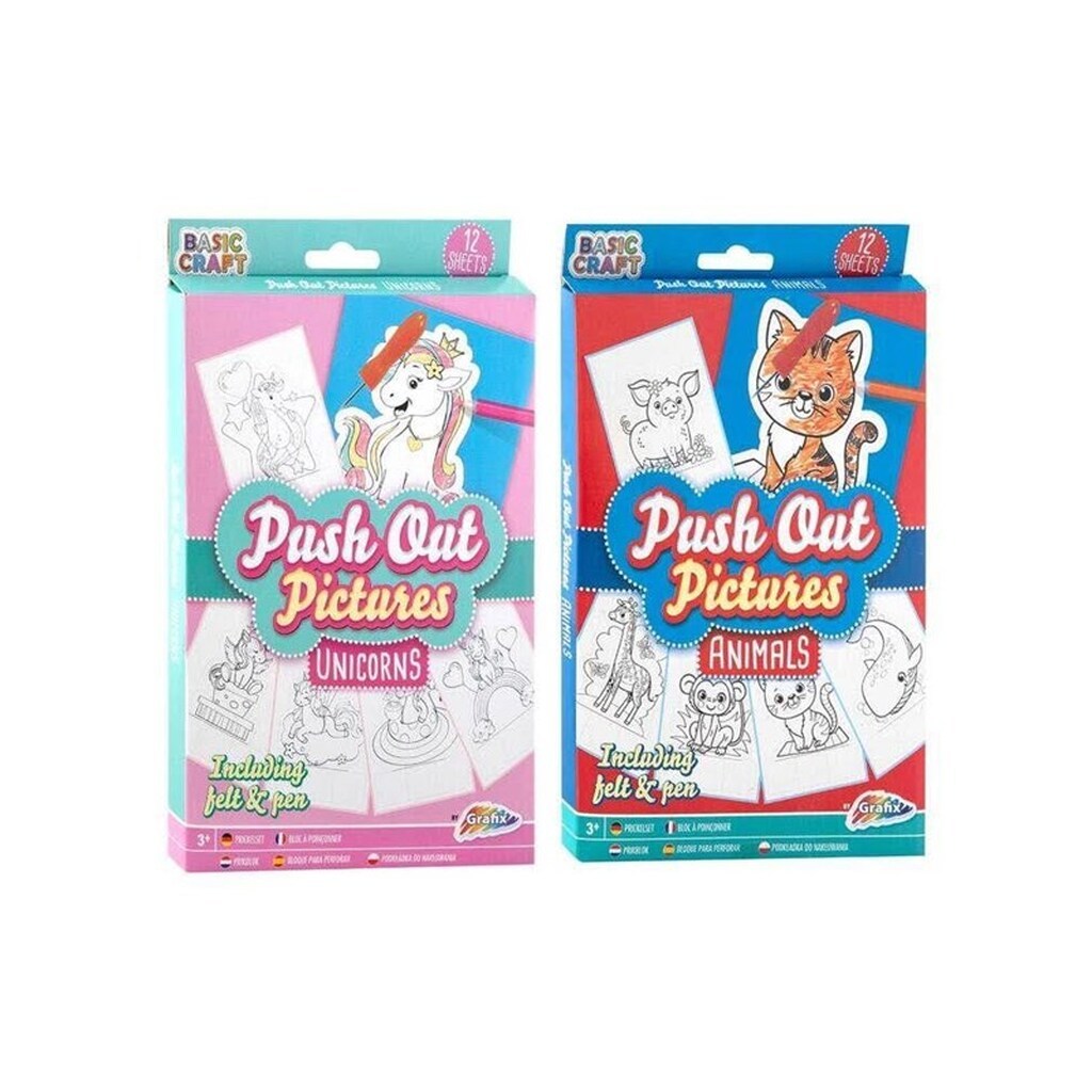 Creative Craft Group Push Out billeder 12 stk. Ass. 15*20cm.