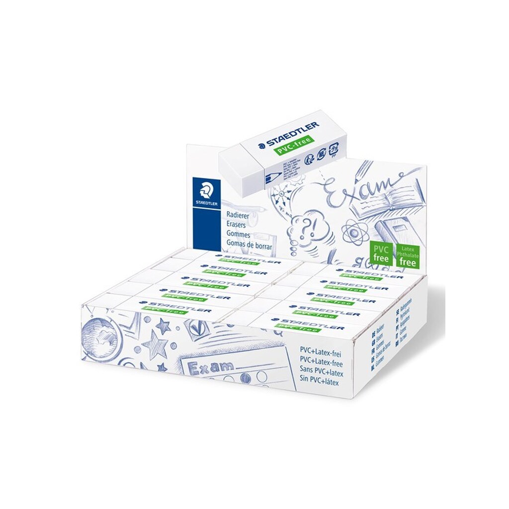 Staedtler PVC FRIT viskelæder 65x23x13mm, ÆSKE 20 STK