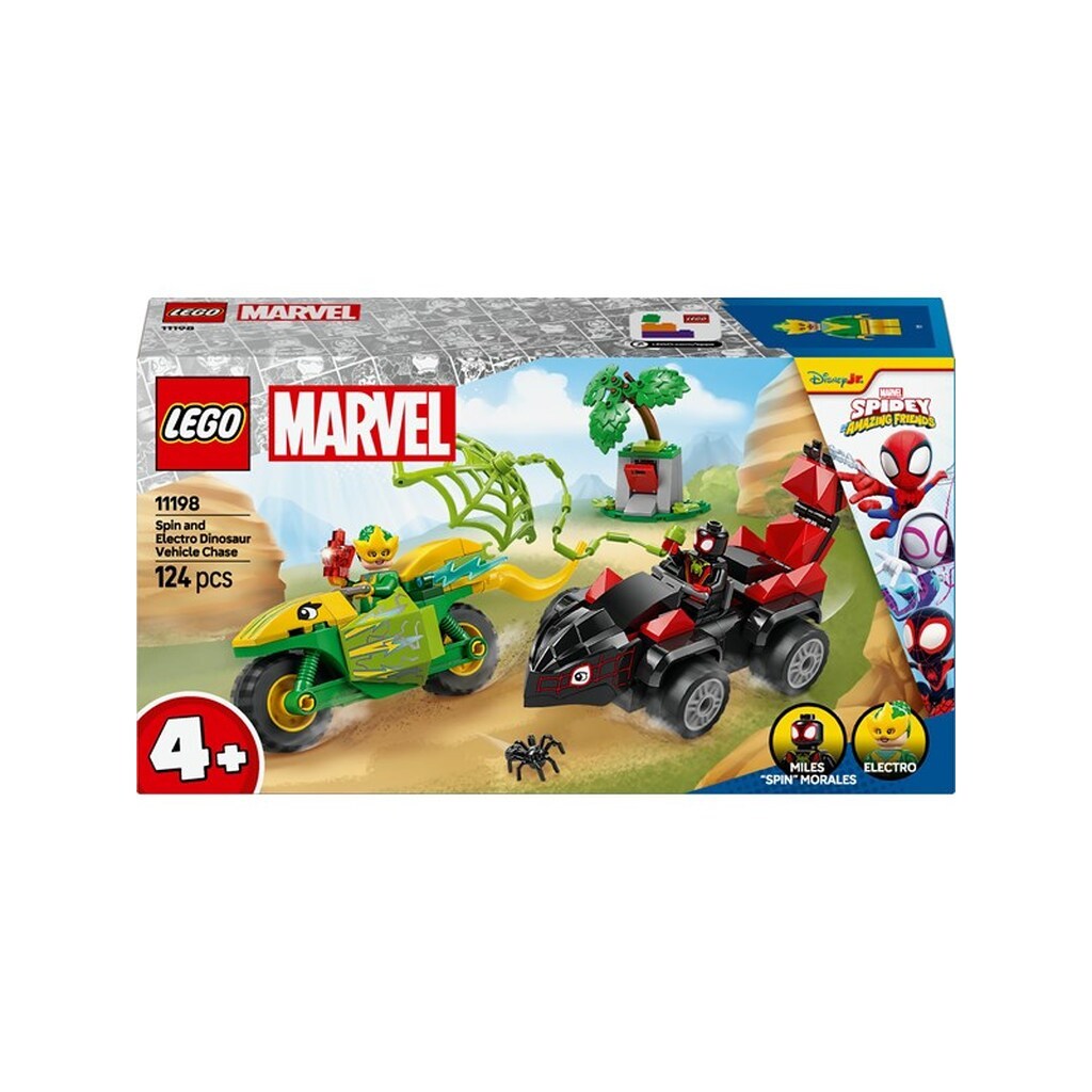LEGO Super Heroes Marvel 11198 Spin og Electros jagt i dinosaurkøretøjer
