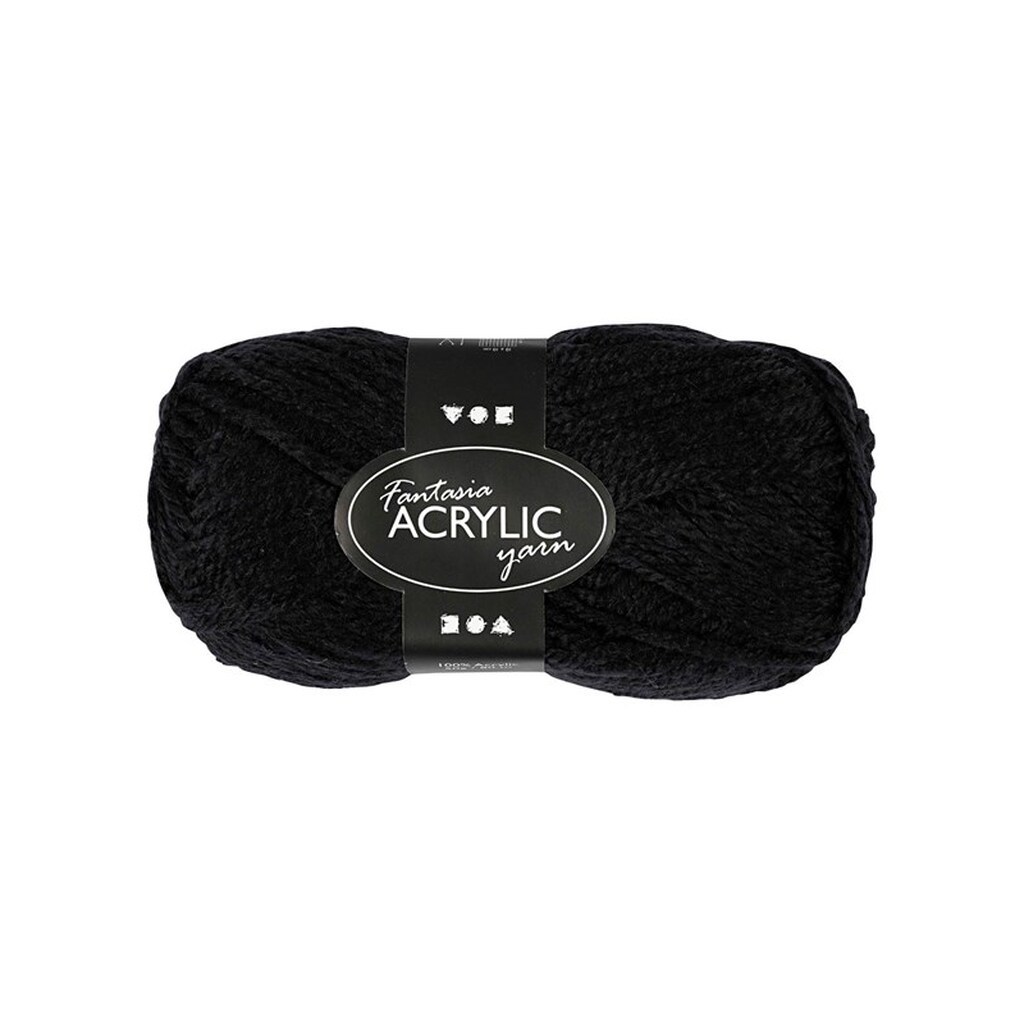 Creativ Company Acrylic yarn Black 50gr 80m