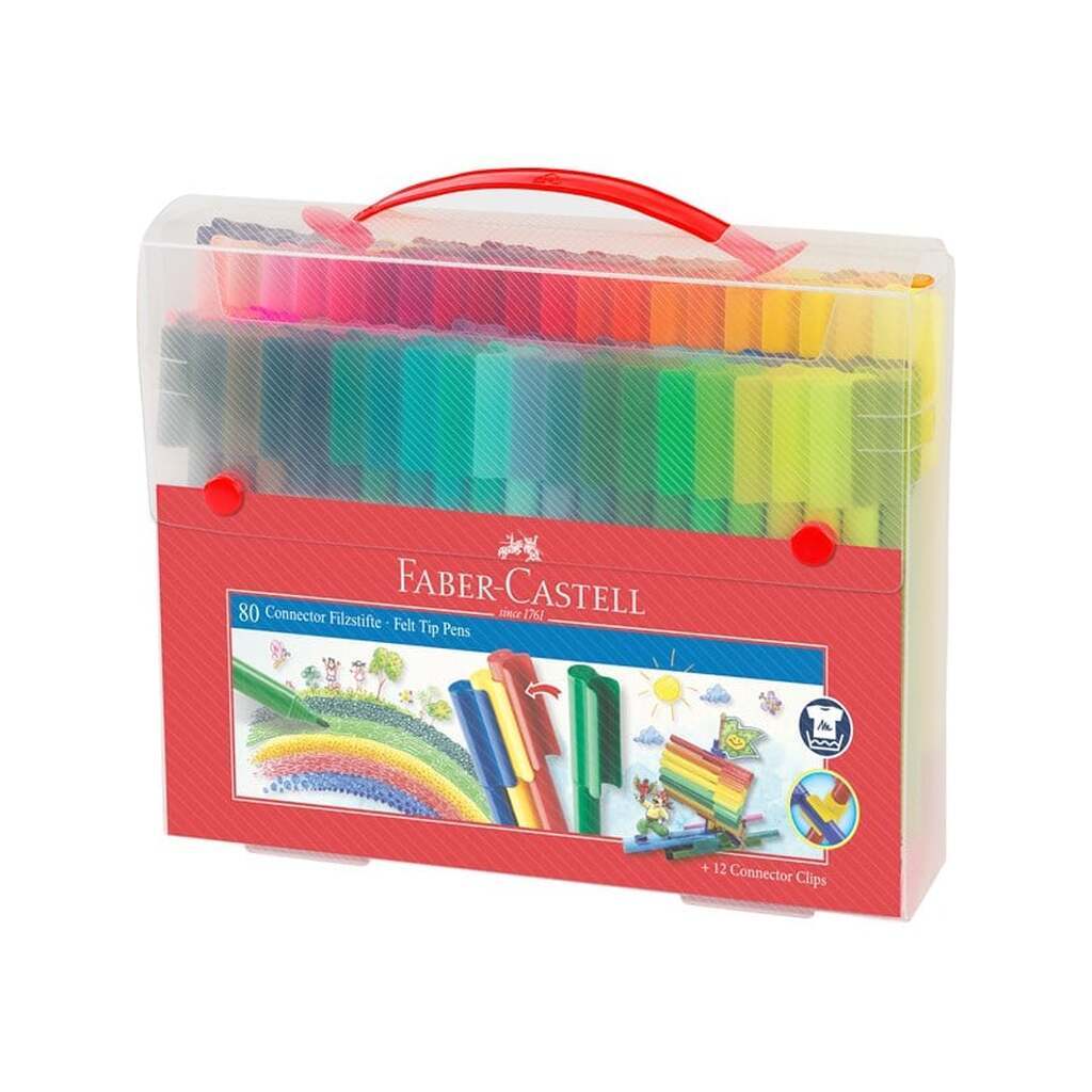 Faber-Castell Tusser Connector kuffert 80 stk
