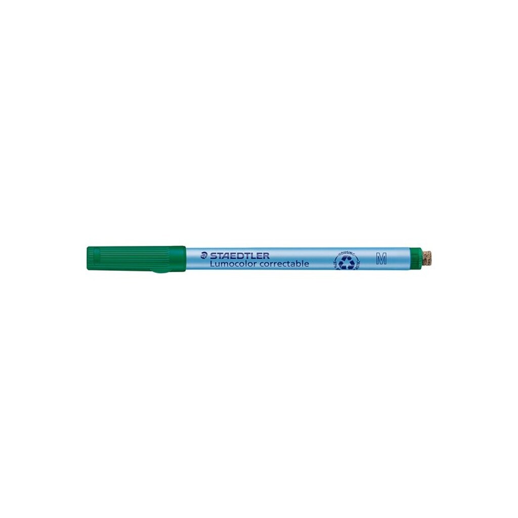Staedtler LUMOCOLOR CORRECTABLE M 1,0mm GRØN, ÆSKE 10 STK