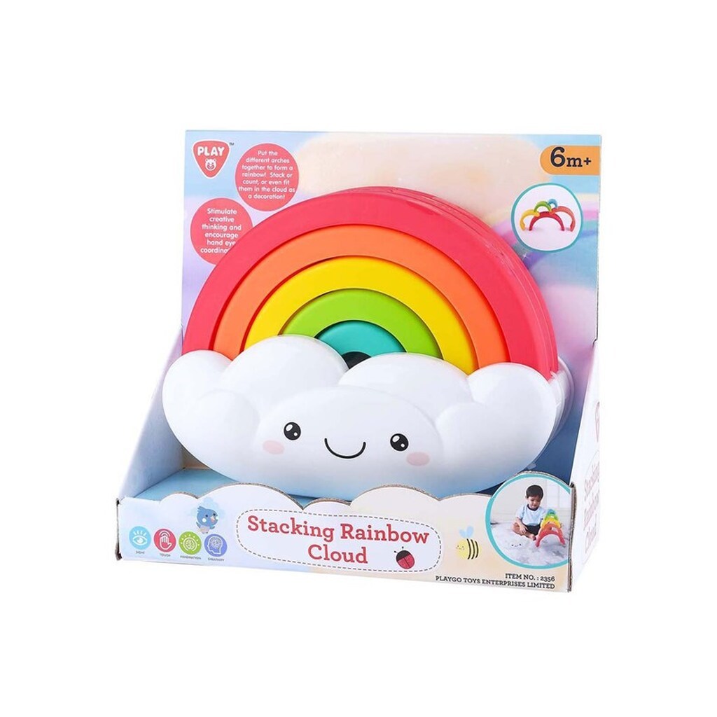 PLAY Rainbow Stacking Tower 6 pcs.