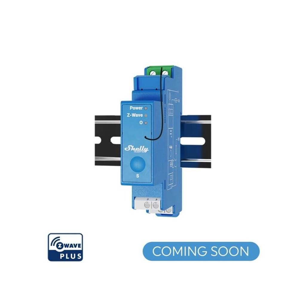 Shelly Qubino Wave Pro 1 - Z-Wave relæ med potentialfrit kontaktsæt (110-240VAC)