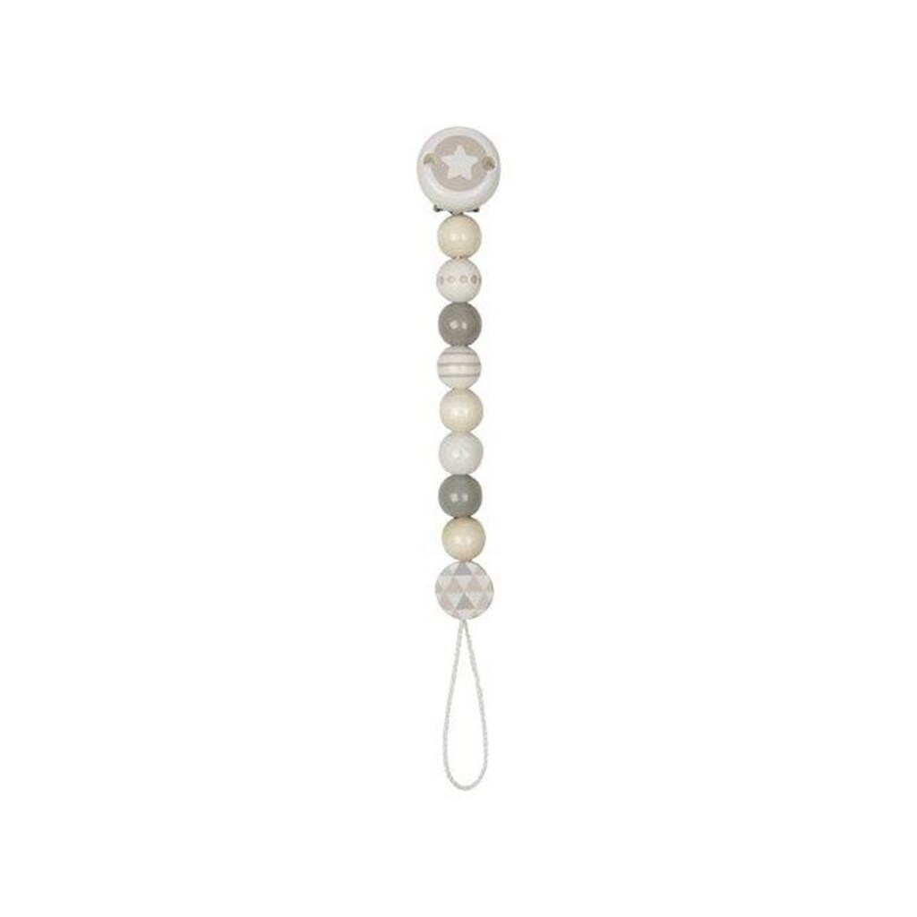 Goki Wooden Pacifier Chain Star Gray