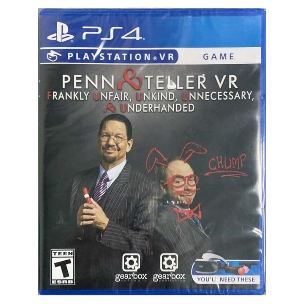 Penn &amp; Teller VR: Frankly Unfair, Unkind, Unnecessary, &amp; Underhanded (PSVR) - Sony PlayStation 4 - Action