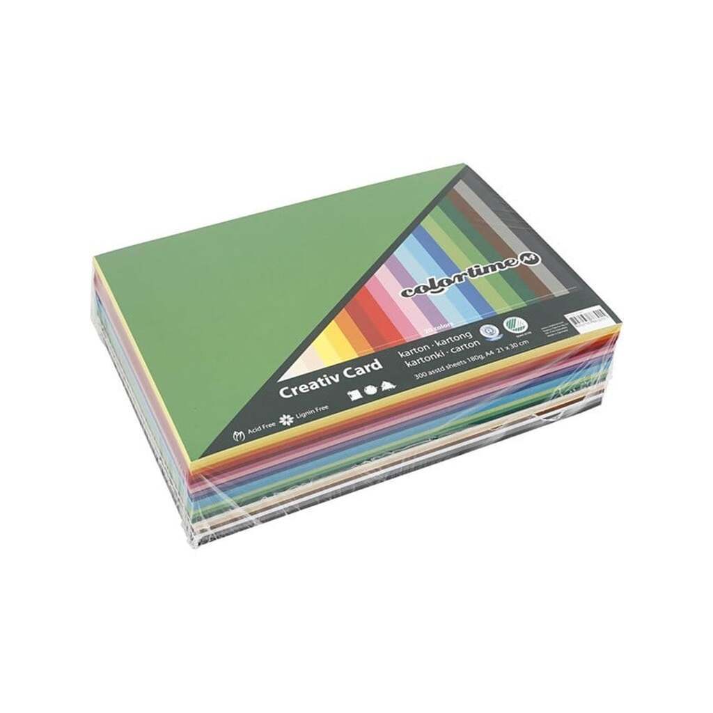 Creativ Company - Colored Cardboard Color A4 180gr 300 Sheets