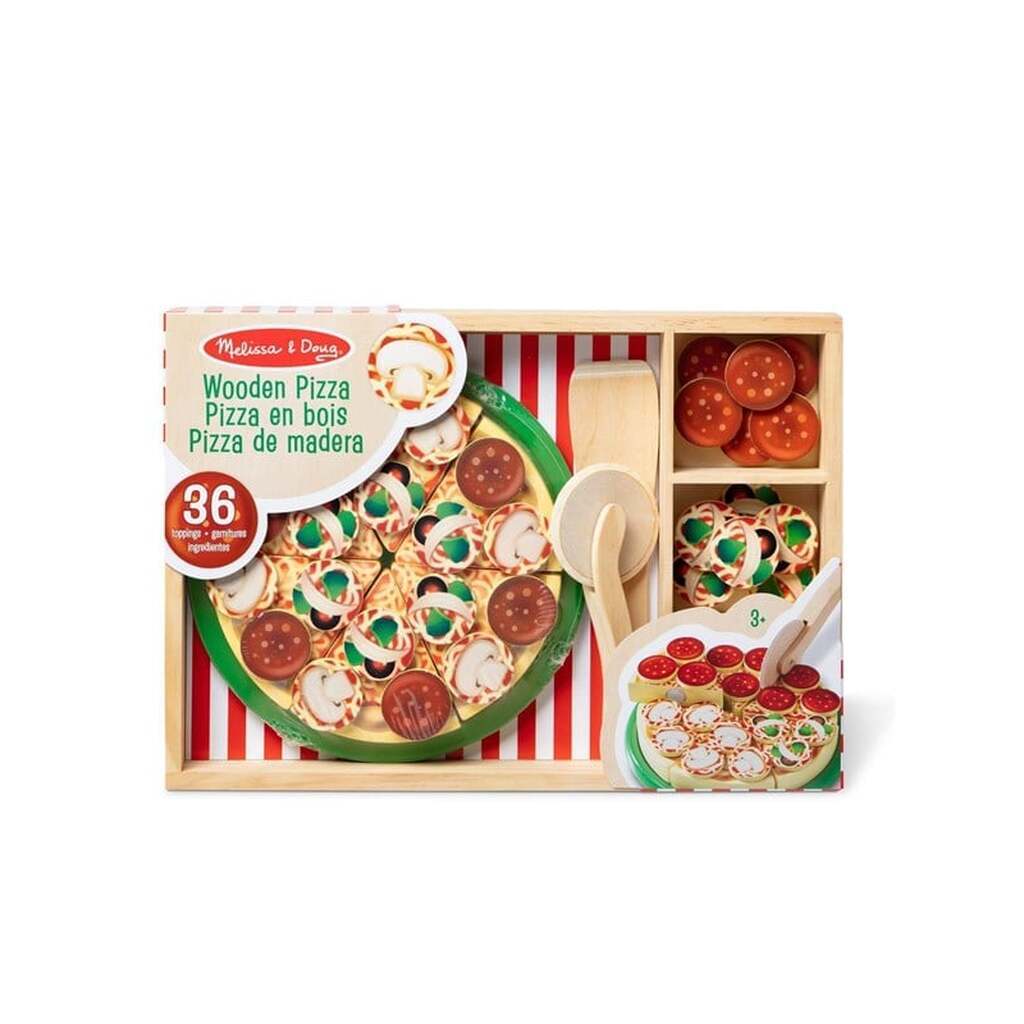 Melissa &amp; Doug Food Play Wooden Pizza