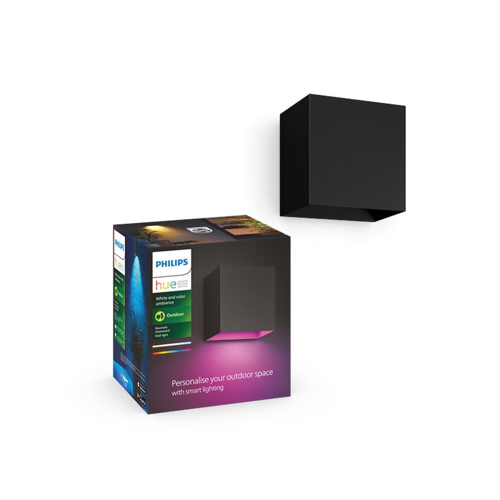 Philips Hue Resonate udendørs væglampe (sort) - White and color ambiance