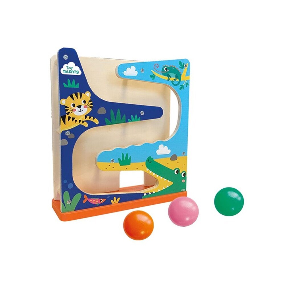 Tiny Talents Wooden Ball Track Crocodile