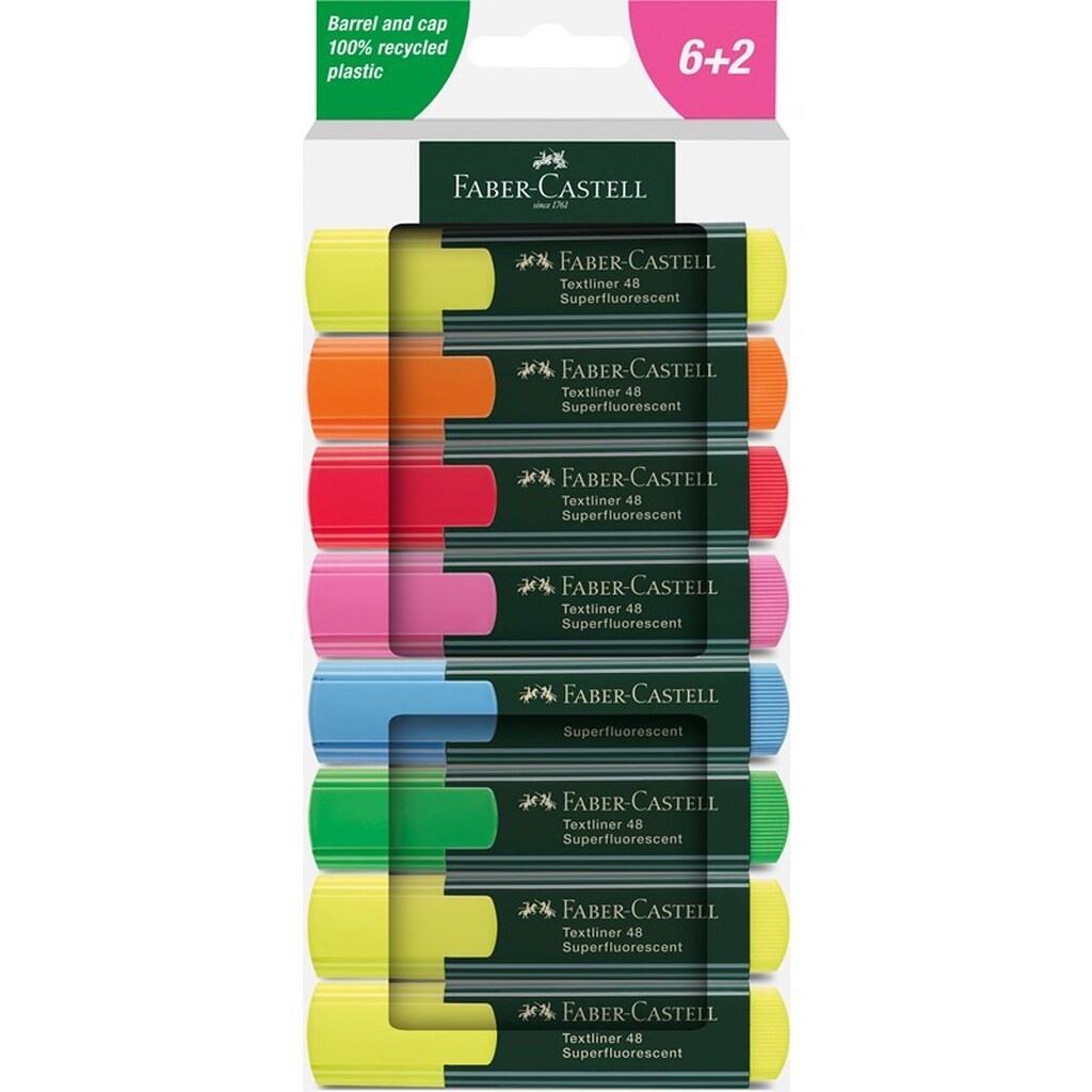 Faber-Castell Textliner 48 8 ass Hvid karton etui 2024