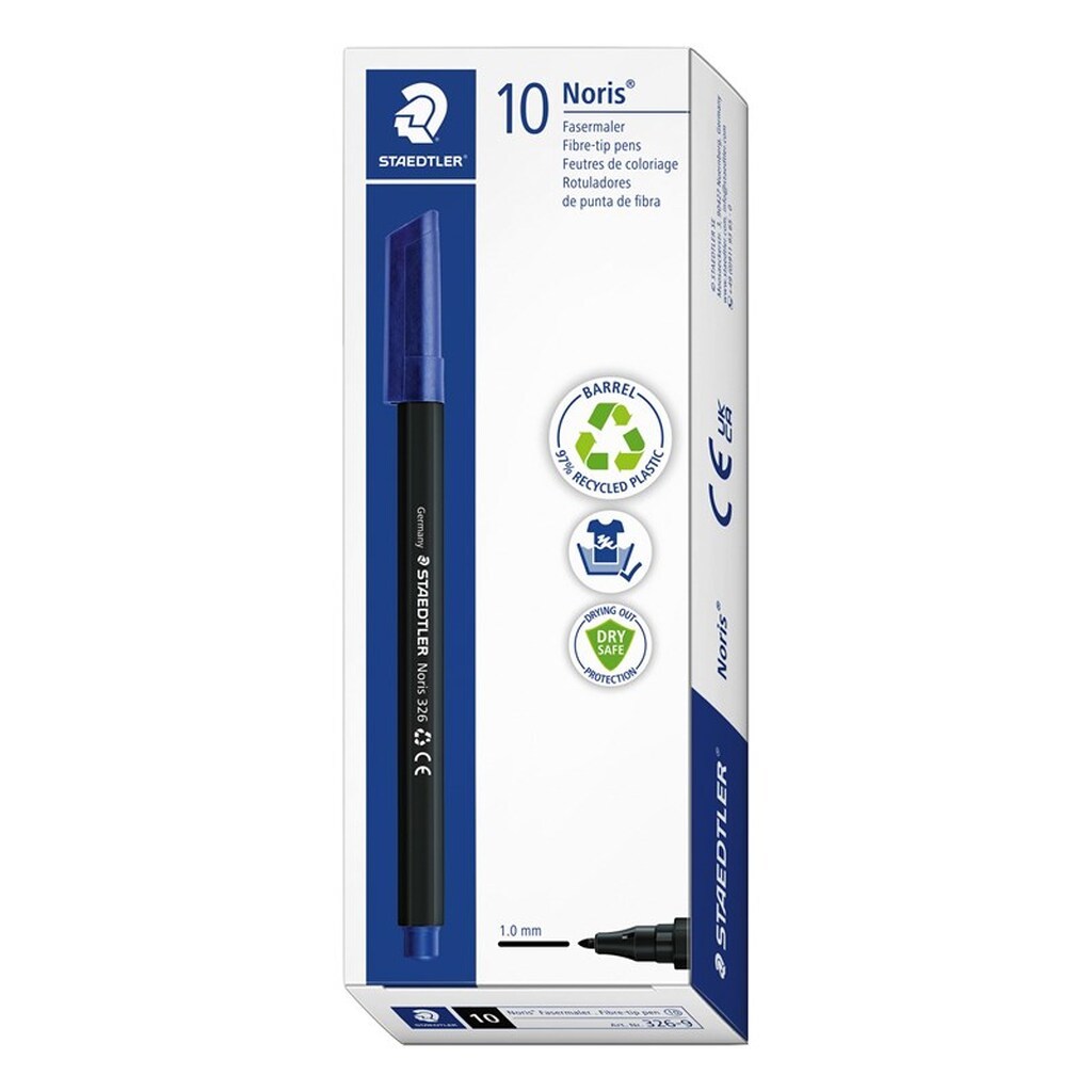 Staedtler NORIS FARVETUSSER 1,0mm, 10 stk SORT