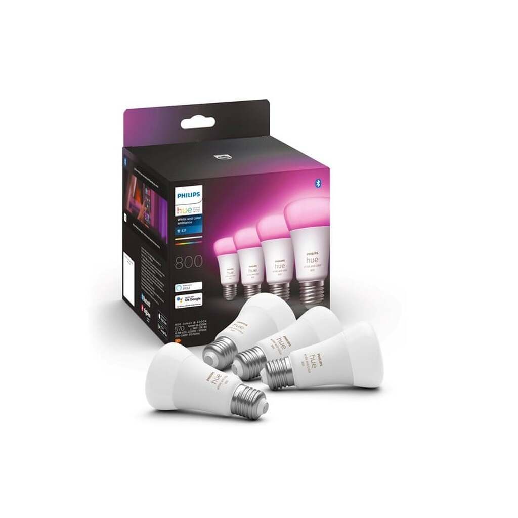 Philips Hue Color A60 E27 806 Lumen - 4-Pak