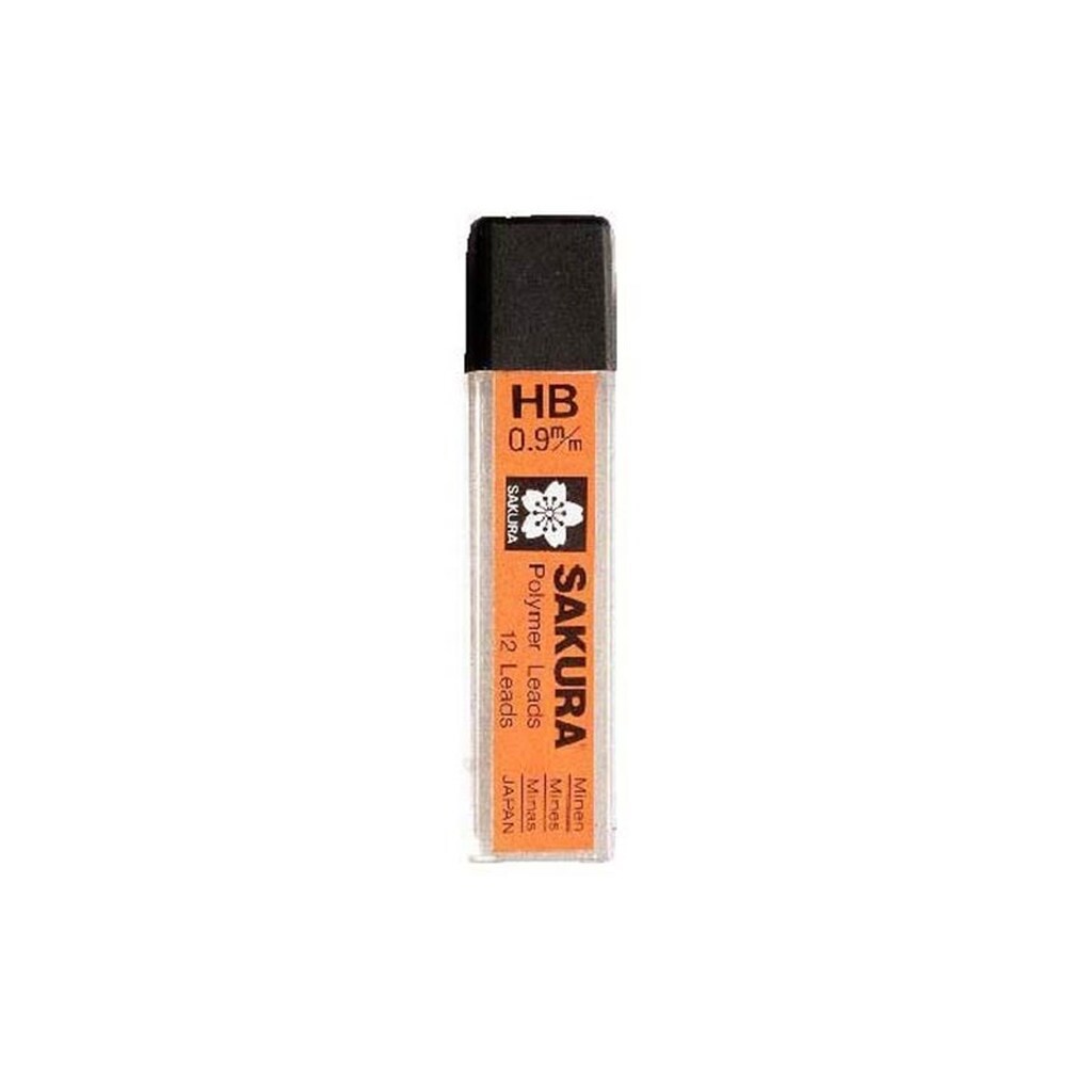 Sakura - Mechanical Pencil Lead 0.9 Mm Hb Polymer Leads (12 Leads)