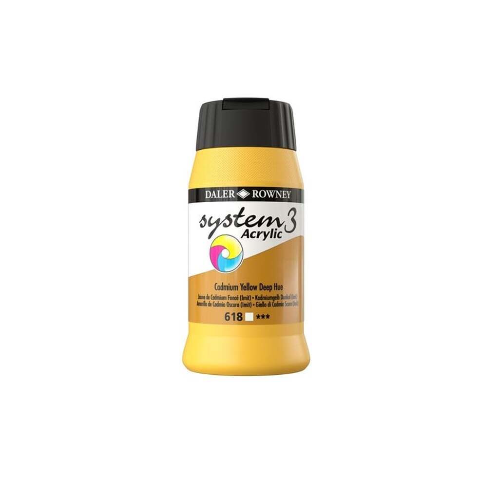 Daler-Rowney System3 500 ml Cadmium Yellow Deep Hue