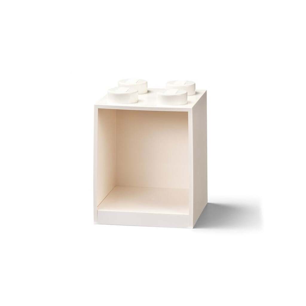 LEGO BRICK SHELF 4 KNOBS - WHITE