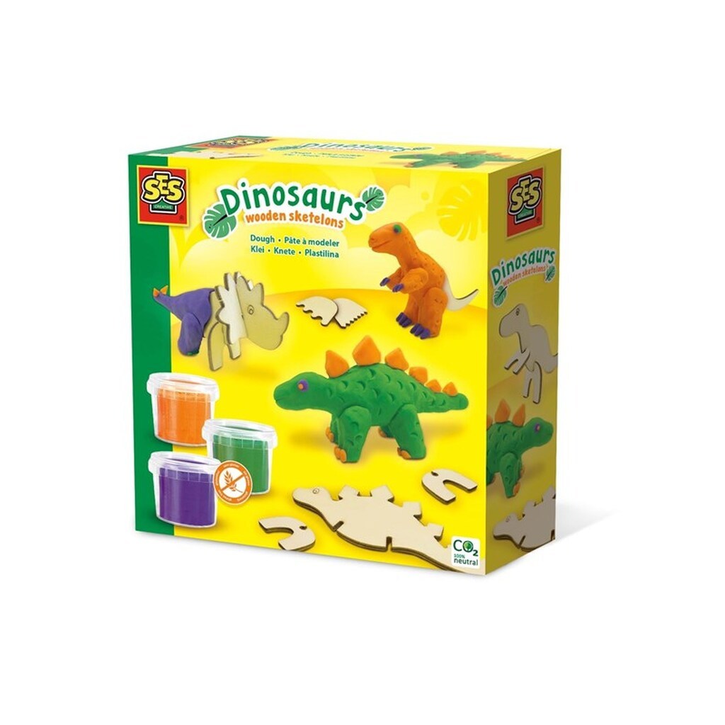 SES Creative Dough - Dinosaurs wooden skeletons
