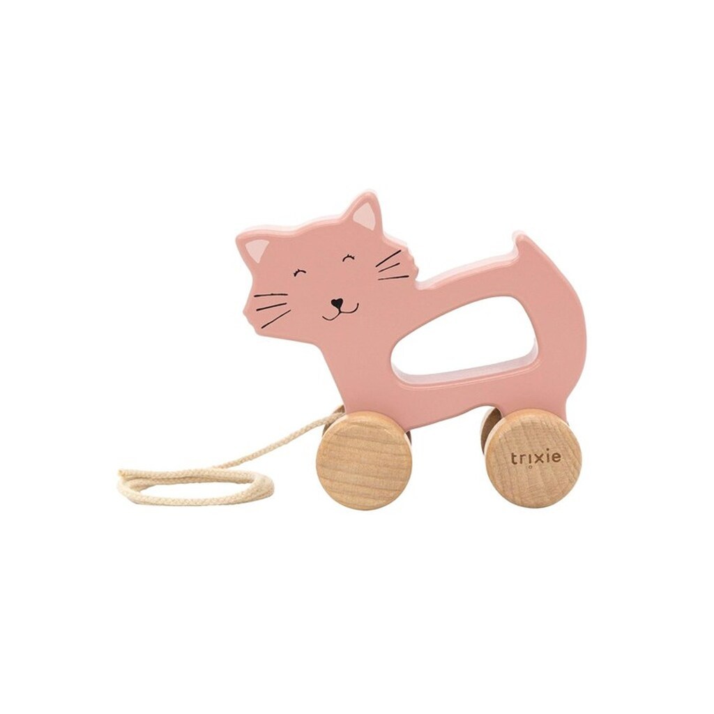 Trixie Baby Wooden Pull Along Figure - Mrs. Cat