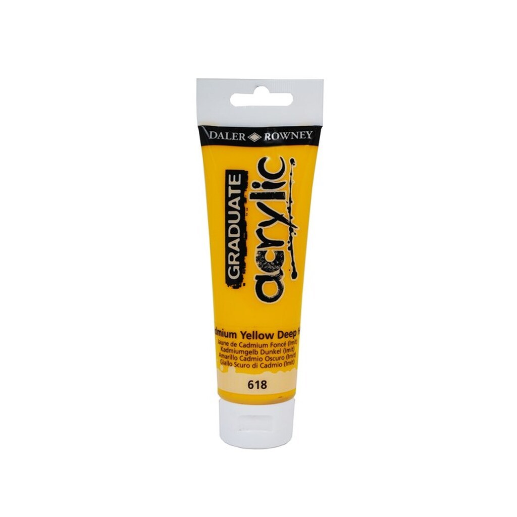 Daler-Rowney Graduate Acrylic 120 ml Cadmium Yellow Deep Hue