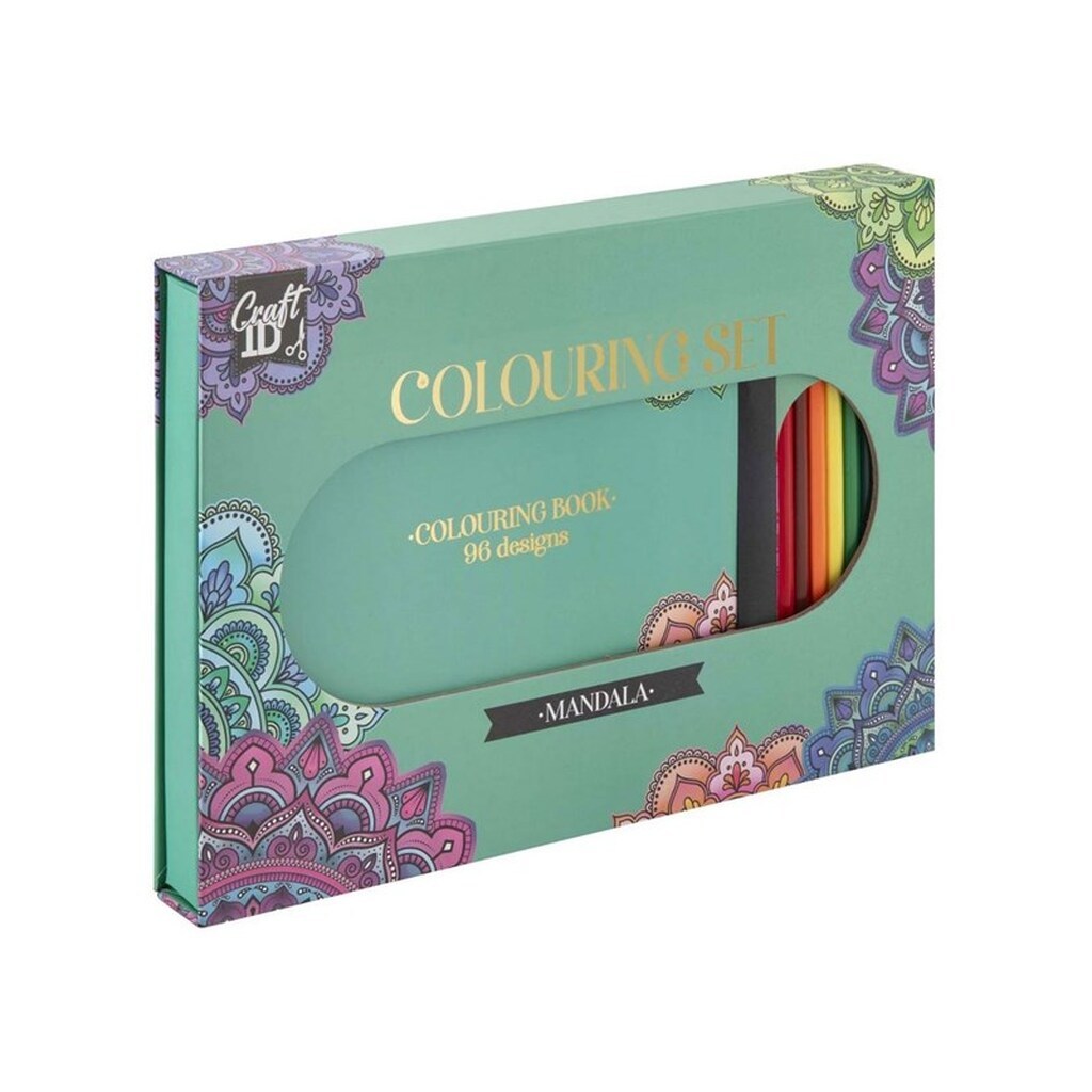 Creative Craft Group Malebog + 10 farveblyanter. Gaveæske.