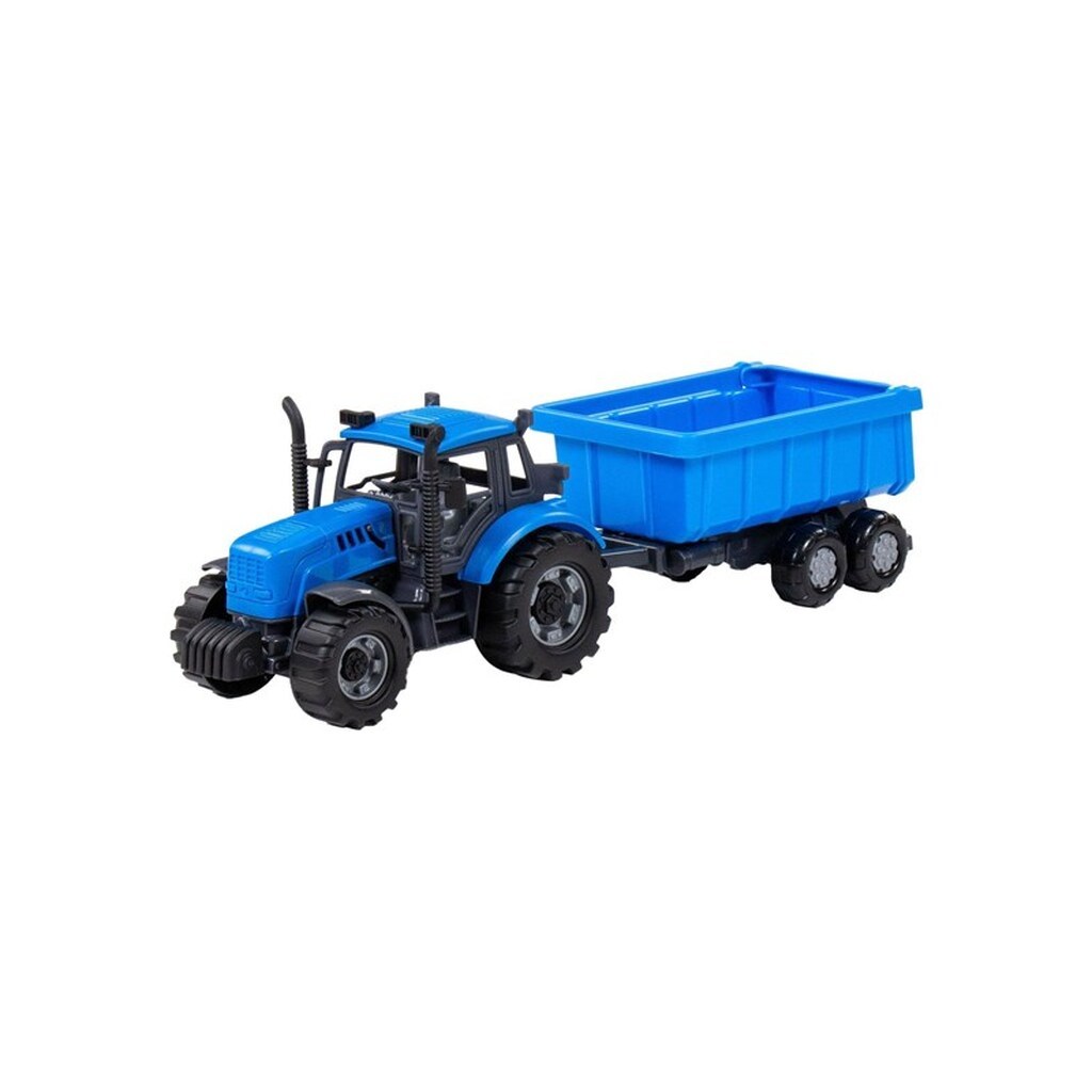 Cavallino Toys - Cavallino Tractor with Dump Truck Trailer Blue Scale 1:32