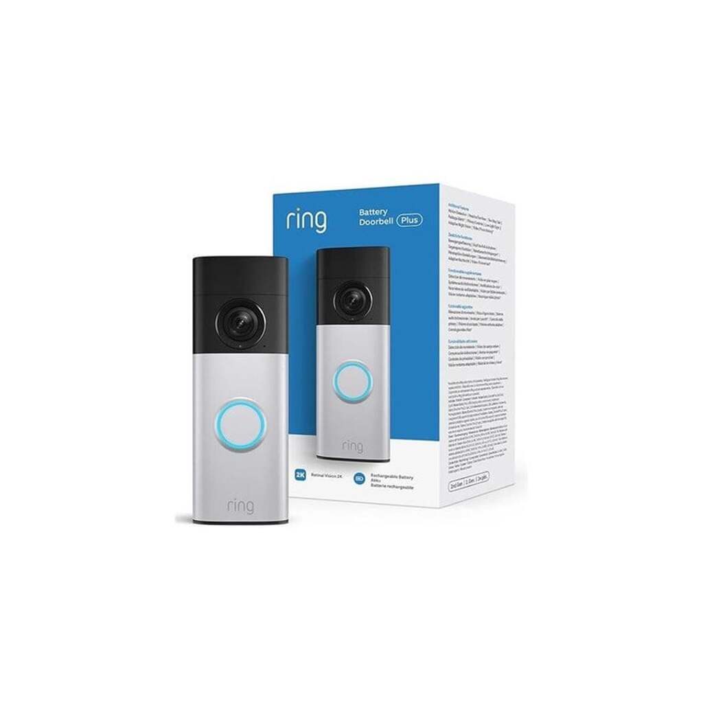 Ring Battery Video Doorbell Plus - Retinal 2K - Nickel Silver