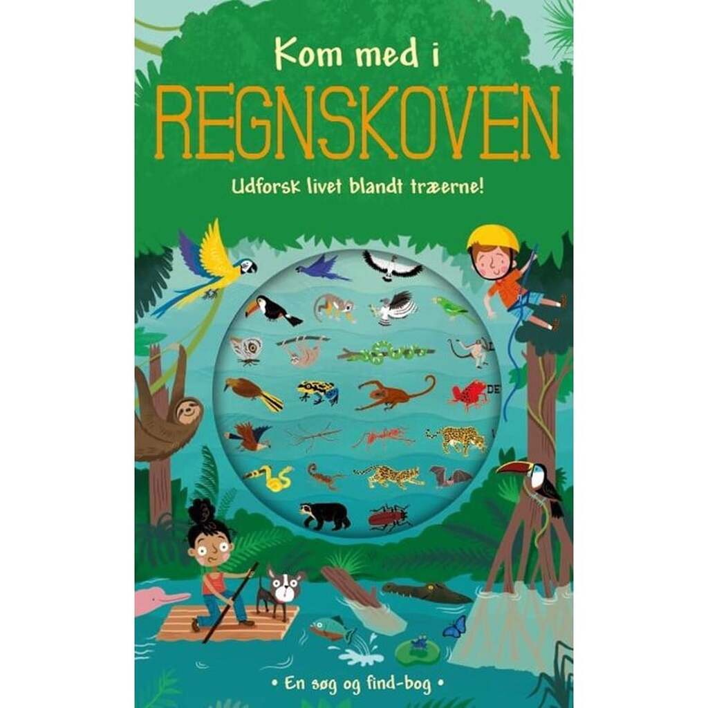 Kom med i regnskoven - Børnebog - Papbog