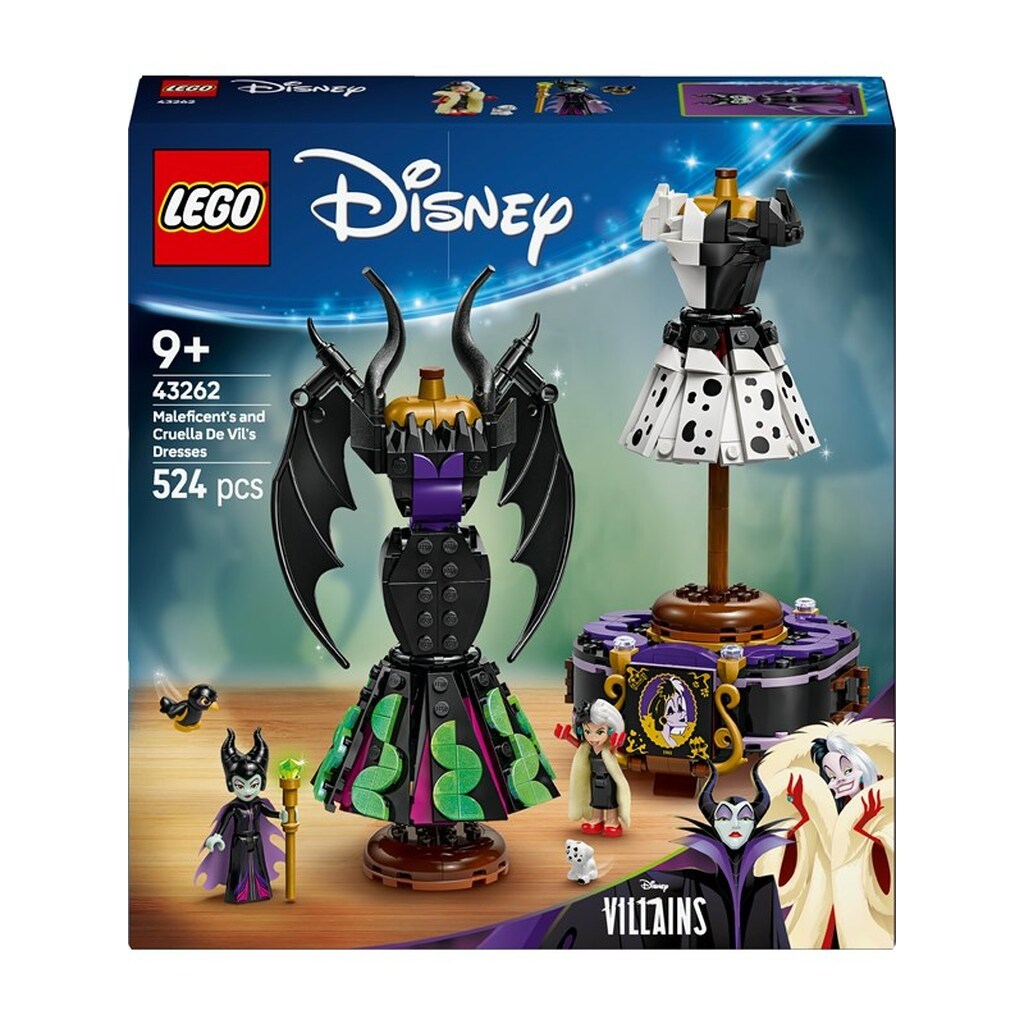 LEGO Disney 43262 Maleficents og Cruella De Vils kjoler
