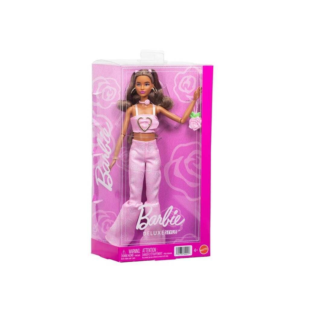 Barbie Deluxe Style Pink Denim Flare Jeans Latina