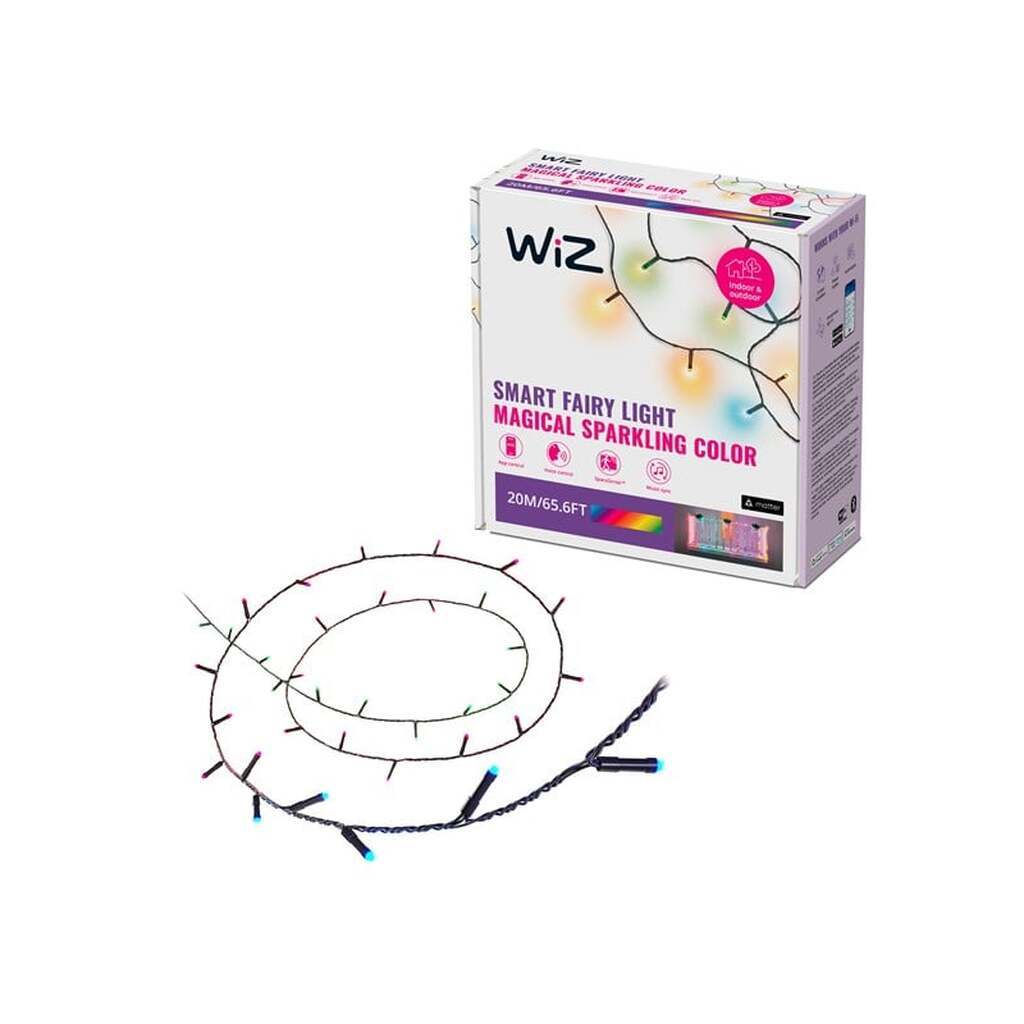 WiZ Smart Fairy Light lyskæde, 20 m, RGB og Justerbart hvidt lys