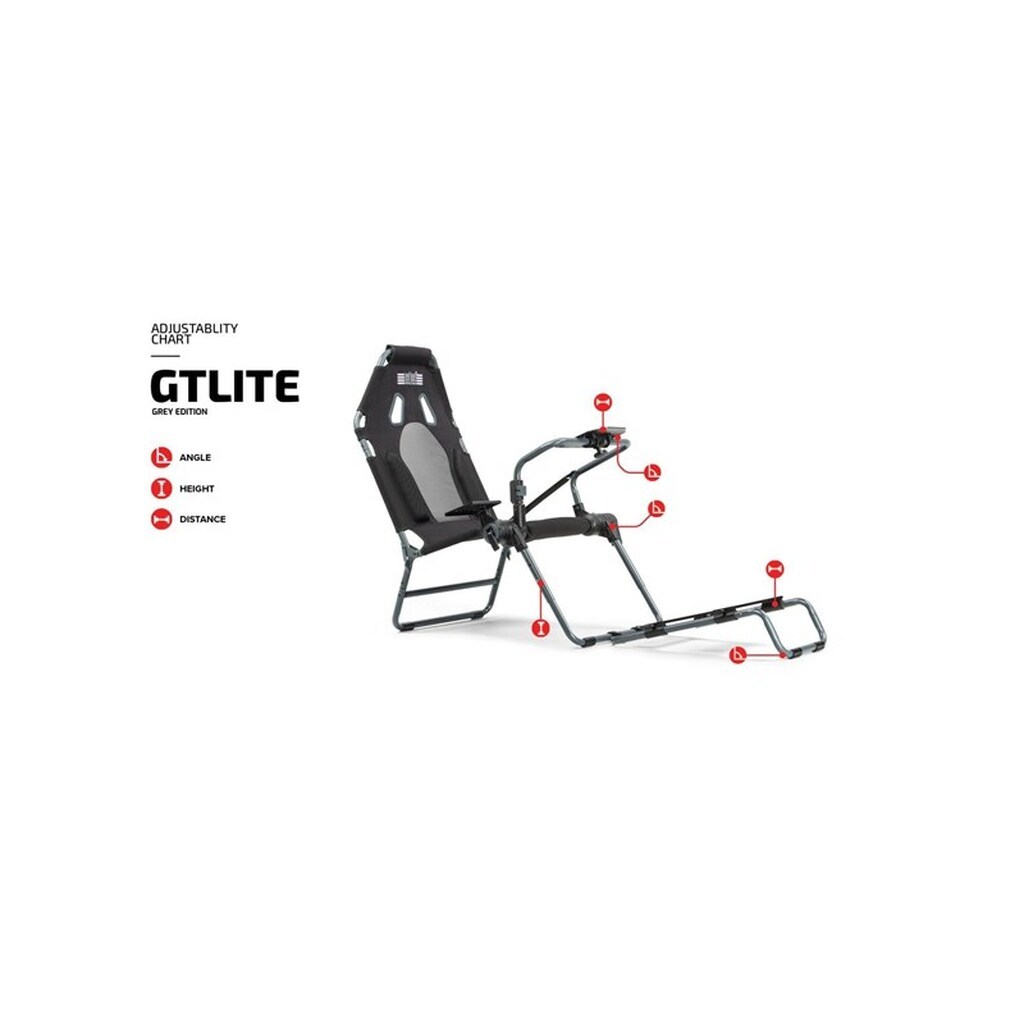 Next Level Racing GT Lite Racing Foldable Cockpit - Grey - Miscellaneous