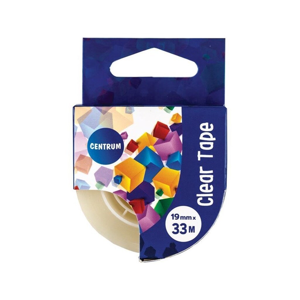 CENTRUM Tape 19mm*33m. 40my. På blisterkort