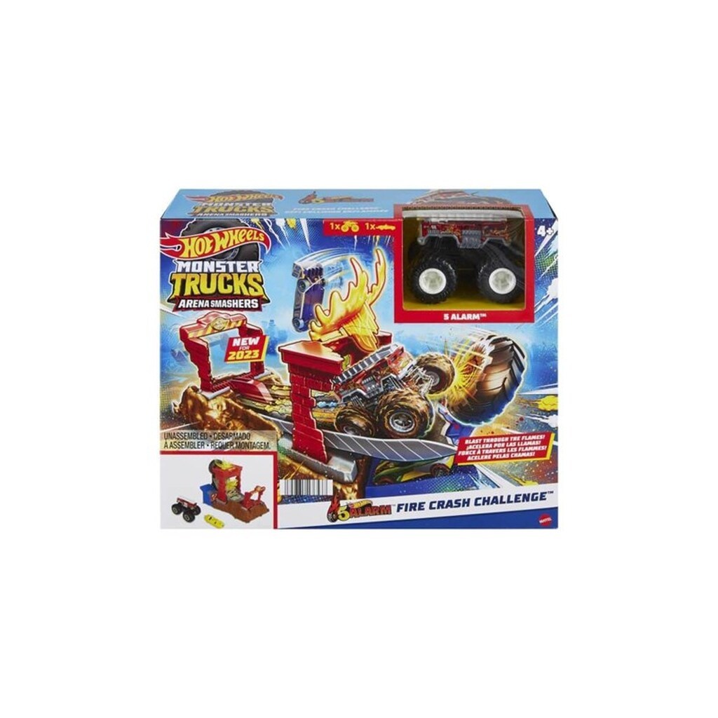 Hot Wheels Monster Trucks Arena Smashers&#8482; 5-Alarm Fire Crash Challenge&#8482; Playset
