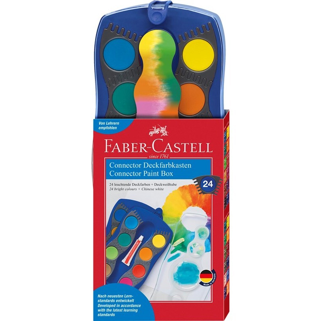Faber-Castell Connector paint box 24 colours blue
