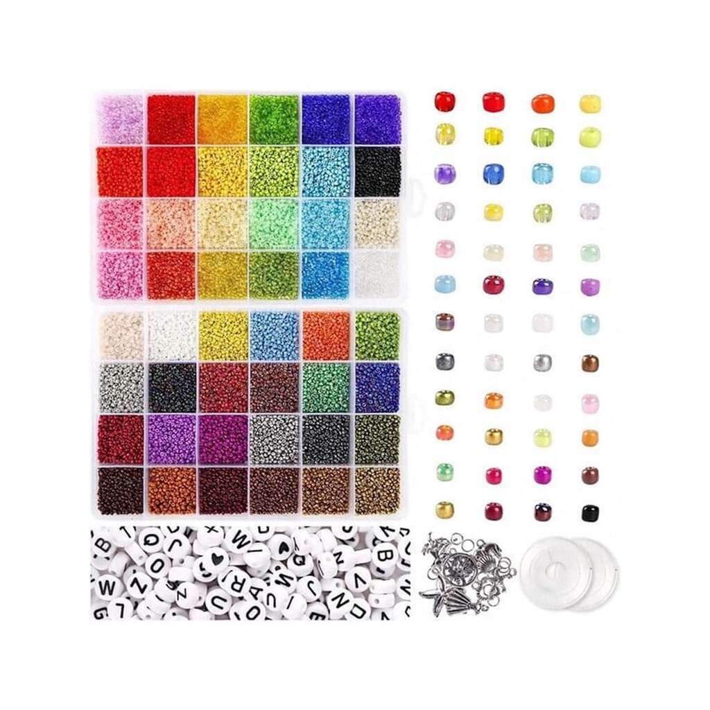 Pro Kiera Smykkesæt - Rocailles Perler - 35000 stk