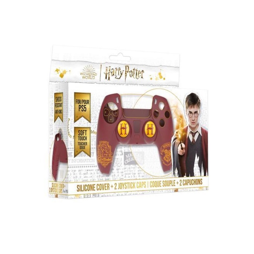 Trade Invaders Harry Potter - Silicone Case + Grips for PS5 Controller - Gryffindor - Red - Miscellaneous Tilbehør til spillekonsol - Sony PlayStation 5