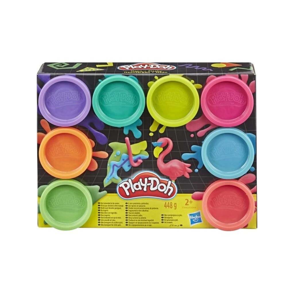 Hasbro Play-Doh 8-Pack Neon Non-Toxic Modeling Compound with 8 Colors