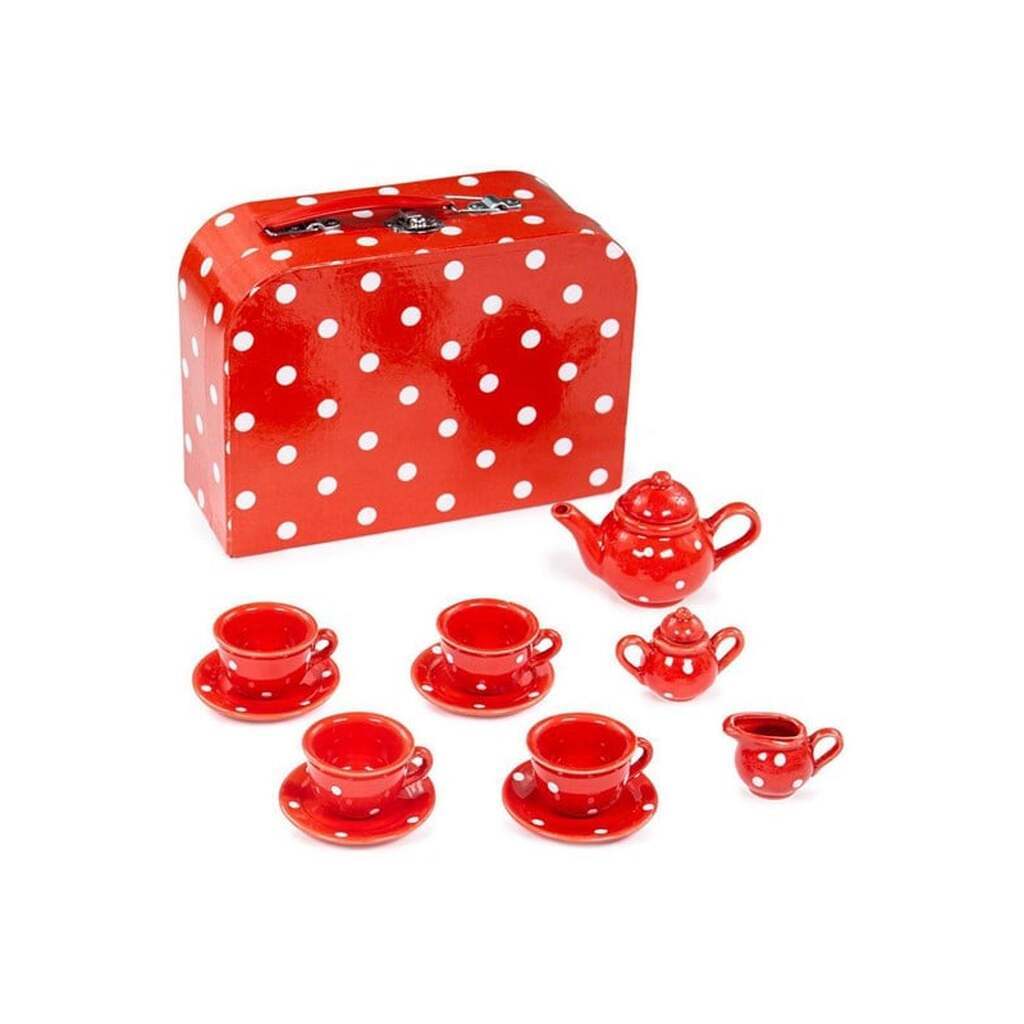 Bigjigs Porcelain Tea Set in Storage Case 12 pcs.