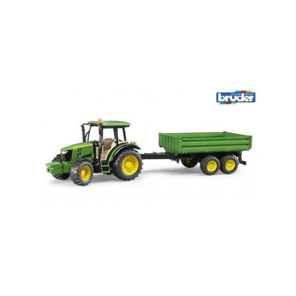 Bruder  John Deere 5115M tractor with tipping trailer