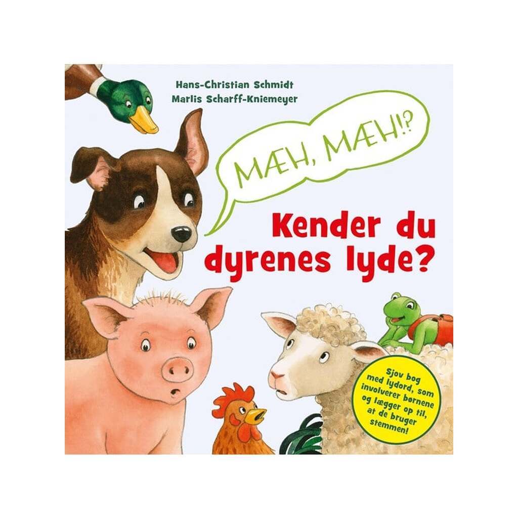 Mæh mæh! Kender du dyrenes lyde? - Børnebog - Hardcover