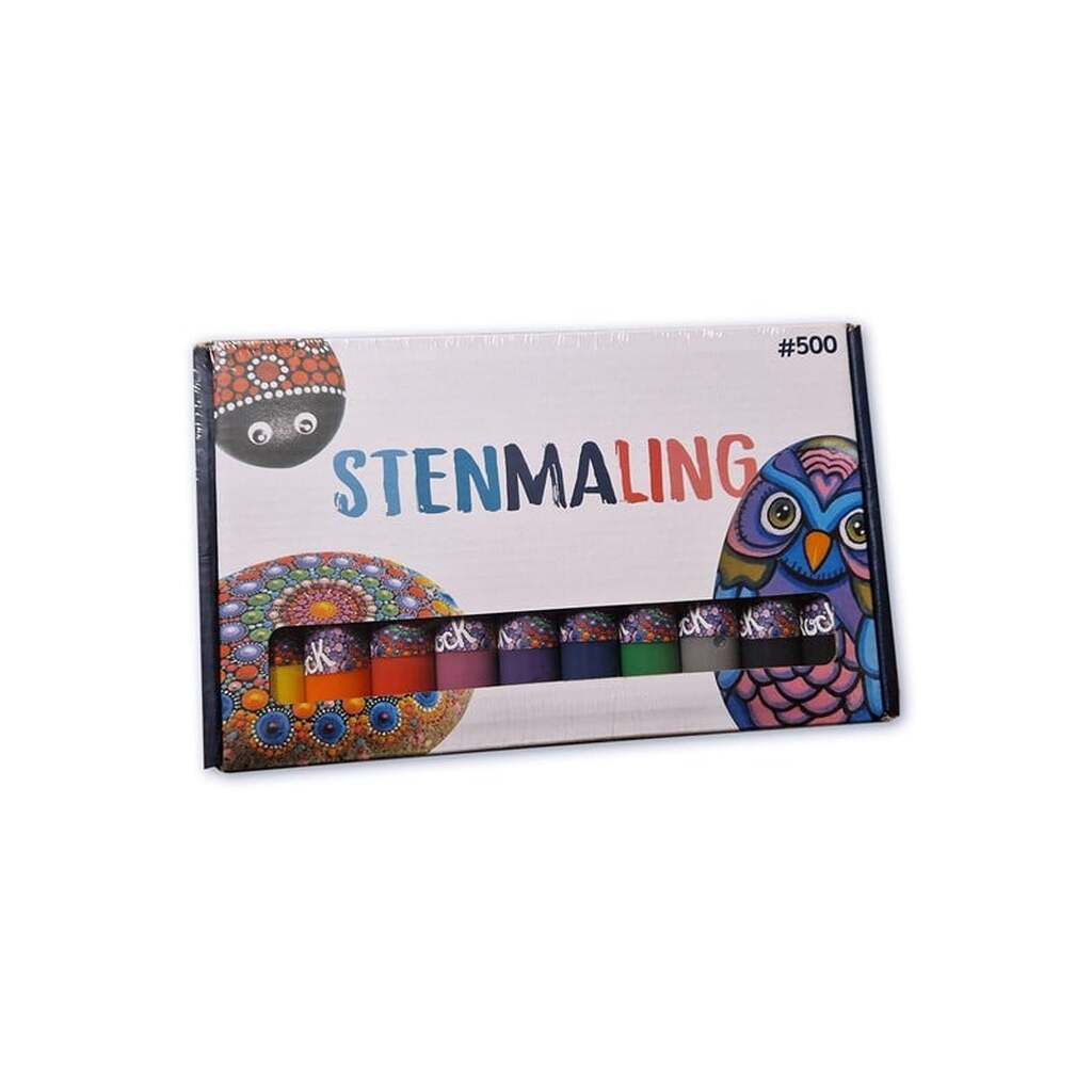 Hobby Mate Stenmaling 10*30ml PRIMÆRE farver