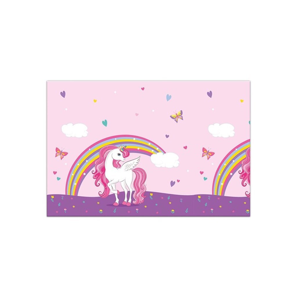 Globos Tablecloth Unicorn Rainbow Colors 120x180cm