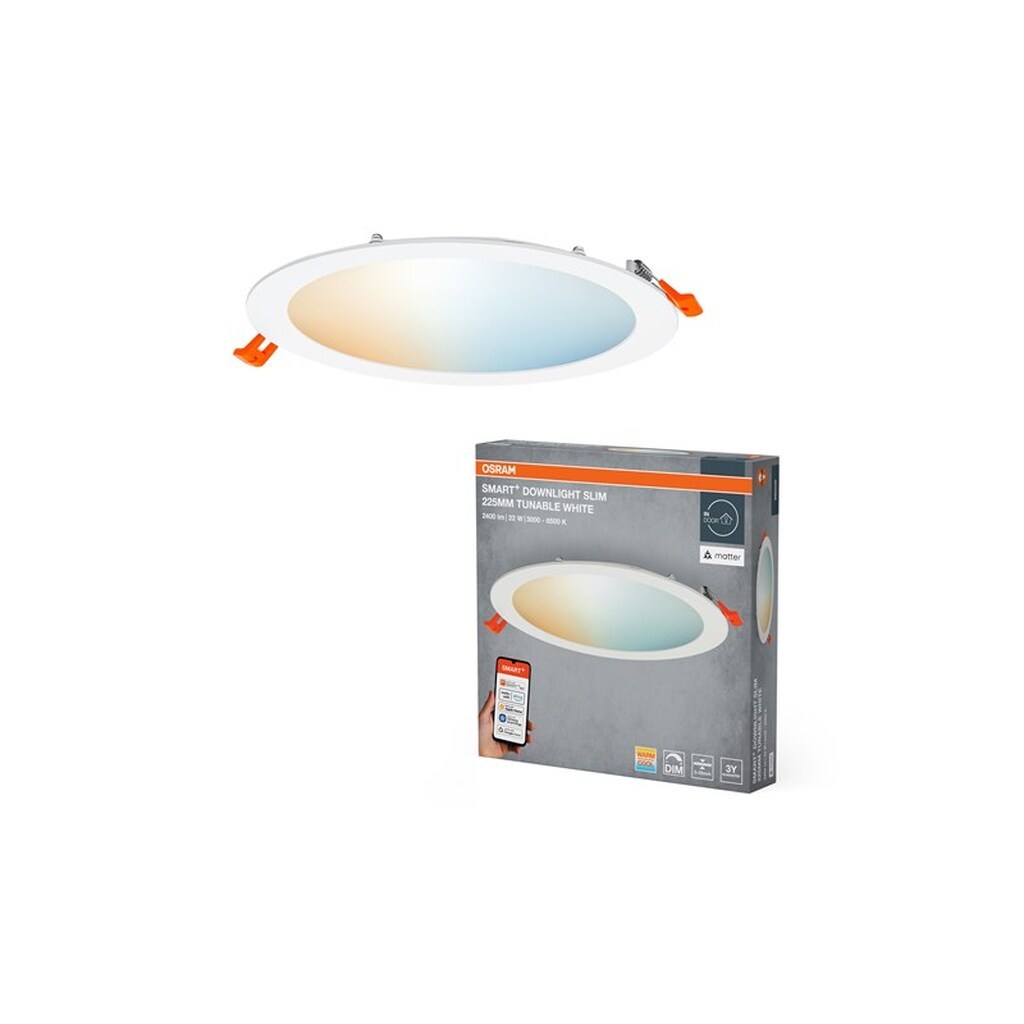 Osram SMART+ Downlight Slim 2000lm 22W/827-865 225mm hvid WiFi